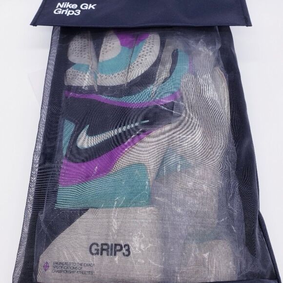 Nike GK Grip 3 Football Soccer Gloves Adult Size 8 - Picture 2 of 2